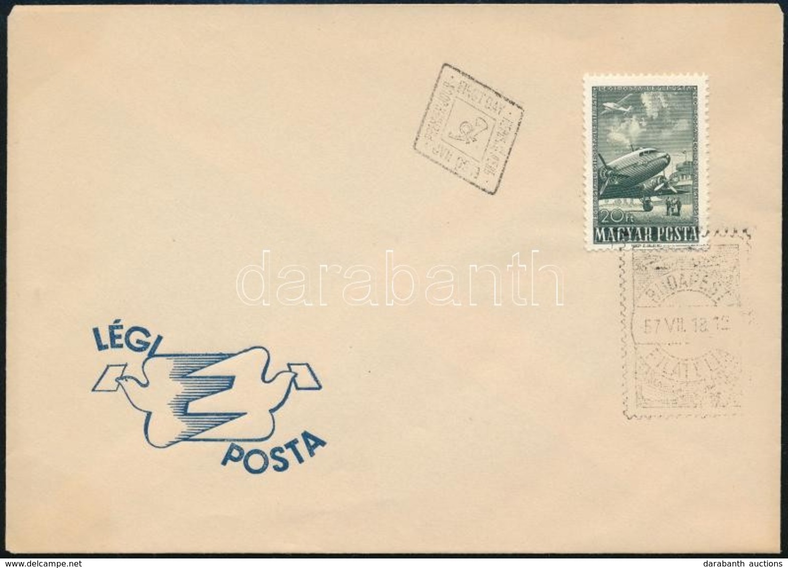 1957 Az 1950. Repülő (V:) Sor Záróértéke FDC-n - Otros & Sin Clasificación