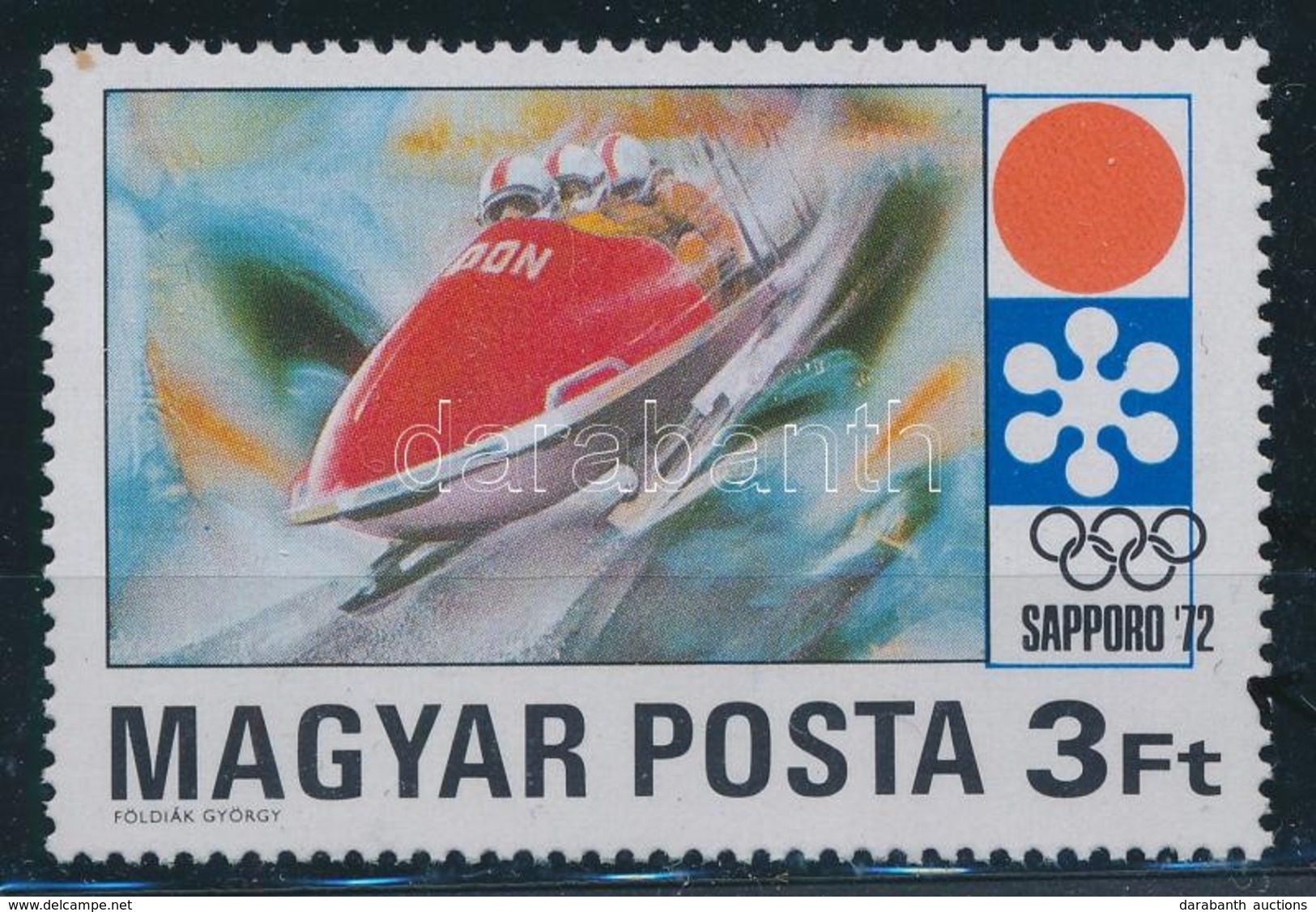 ** 1971 Olimpia 3Ft, A Fekete Szín Jobbra Csúszott / Mi 2726 Shifted Black Colour - Otros & Sin Clasificación