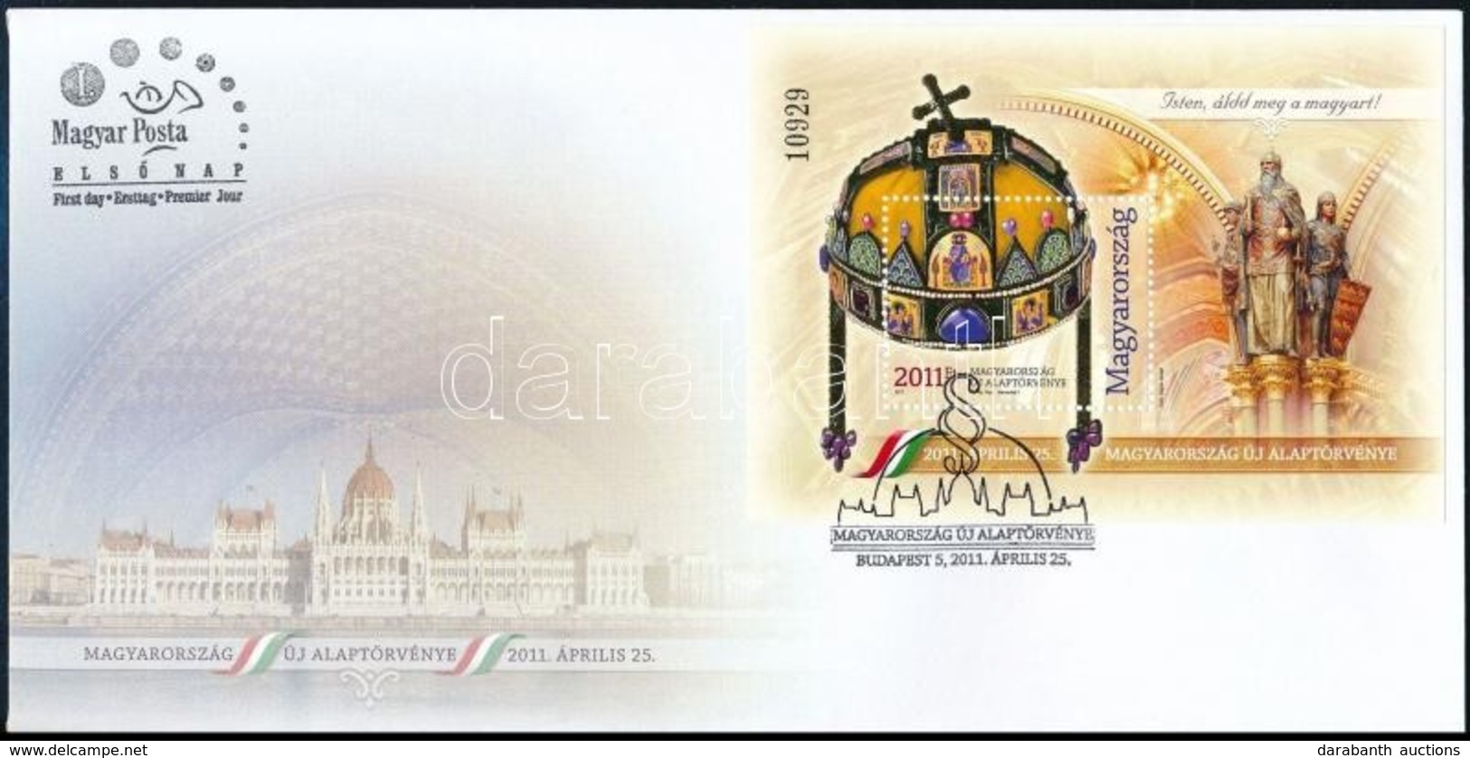 2011 Magyarország új Alaptörvénye Blokk FDC (6.000) - Otros & Sin Clasificación