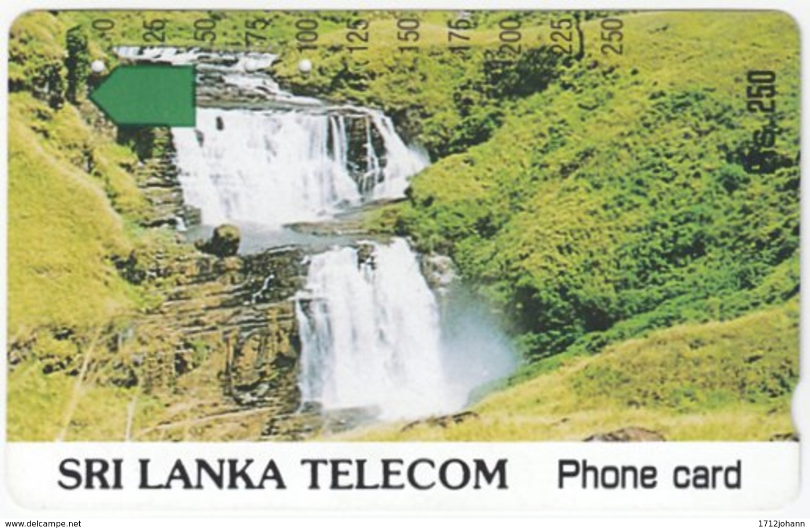 SRI LANKA A-073 Magnetic Telecom - Landscape, Waterfall - Used - Sri Lanka (Ceylon)