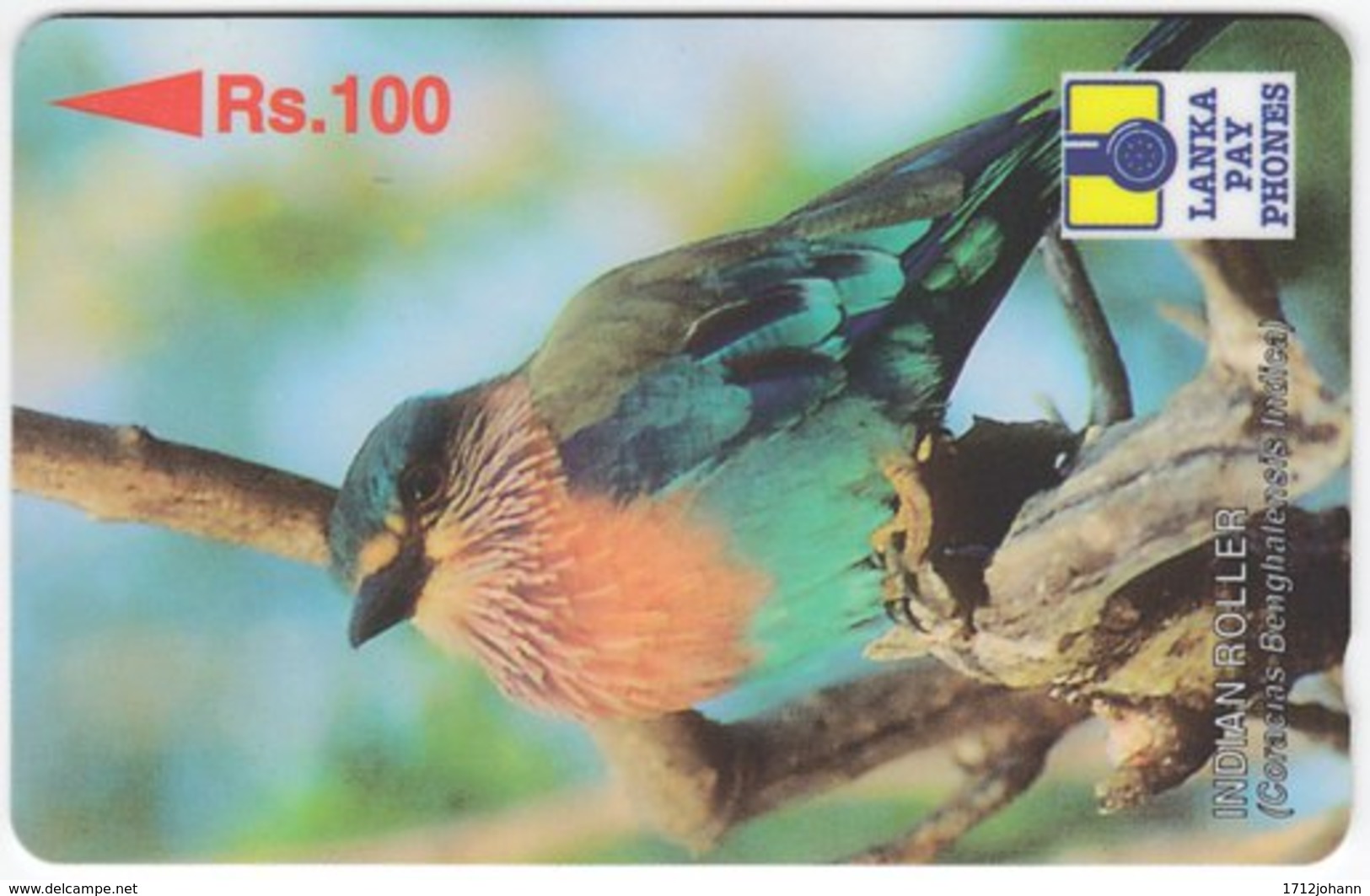 SRI LANKA A-080 Magnetic LankaPayPhones - Animal, Bird - 35SRLB - Used - Sri Lanka (Ceylon)
