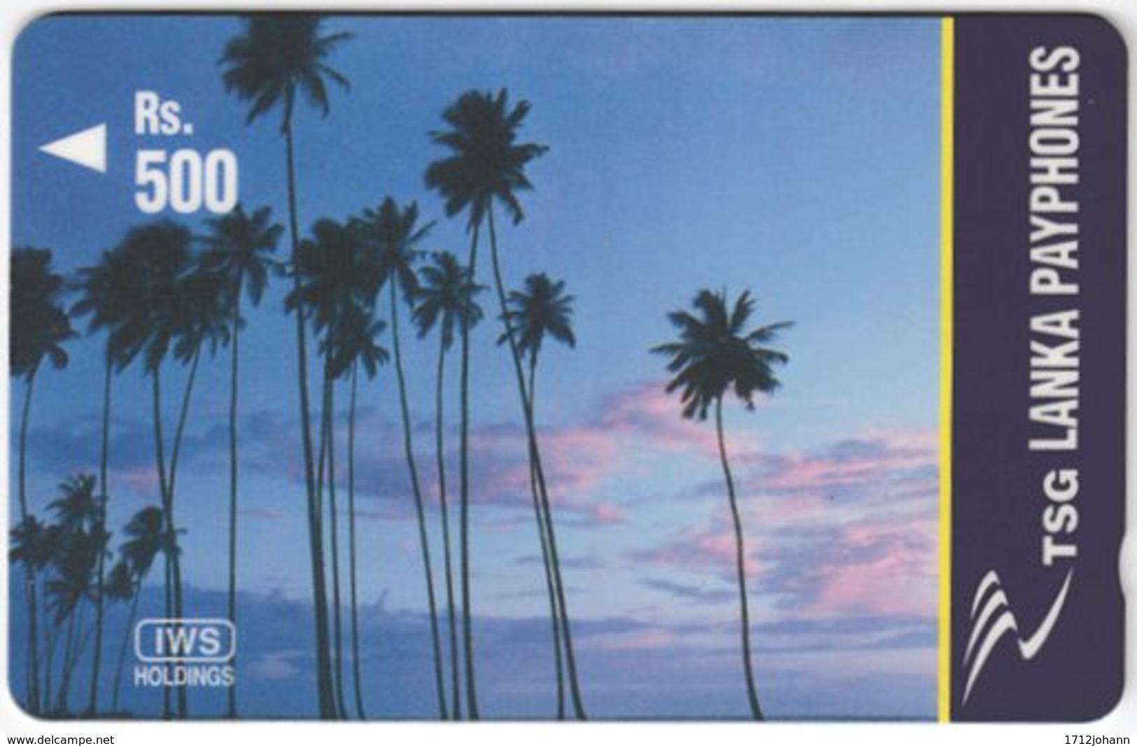 SRI LANKA A-089 Magnetic LankaPayPhones - Plant, Palmtree - 44SRLH - Used - Sri Lanka (Ceylon)