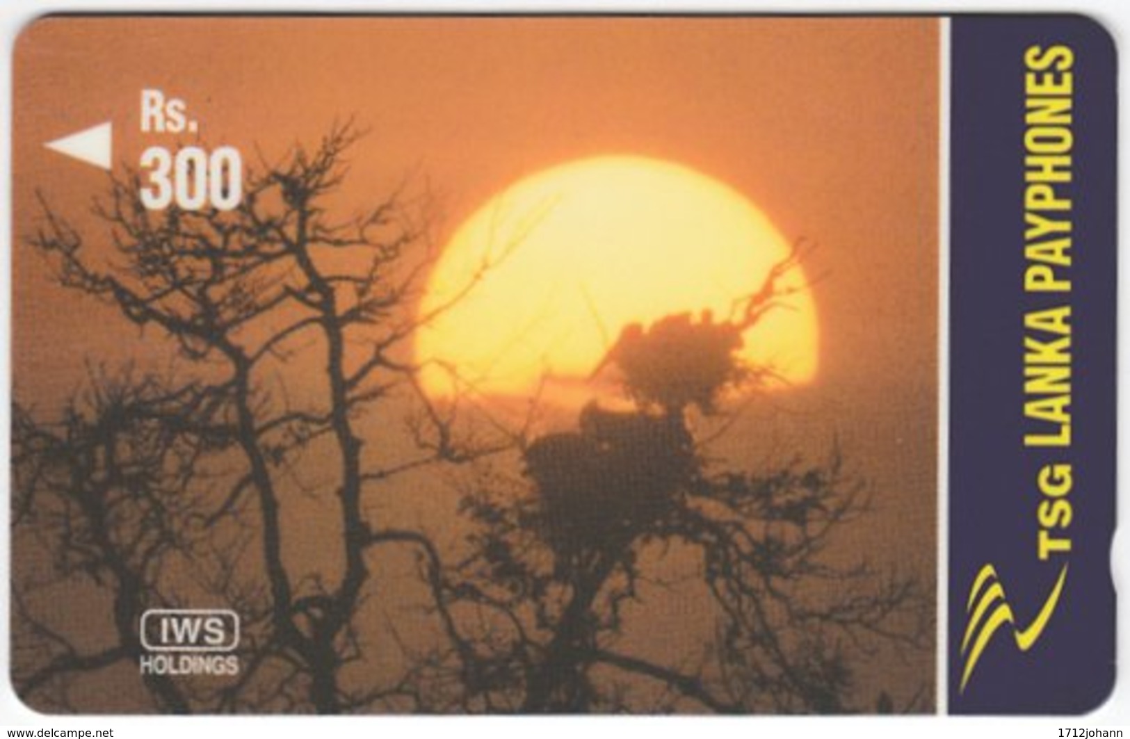 SRI LANKA A-090 Magnetic LankaPayPhones - Landscape, Sunset - 44SRLG - Used - Sri Lanka (Ceylon)