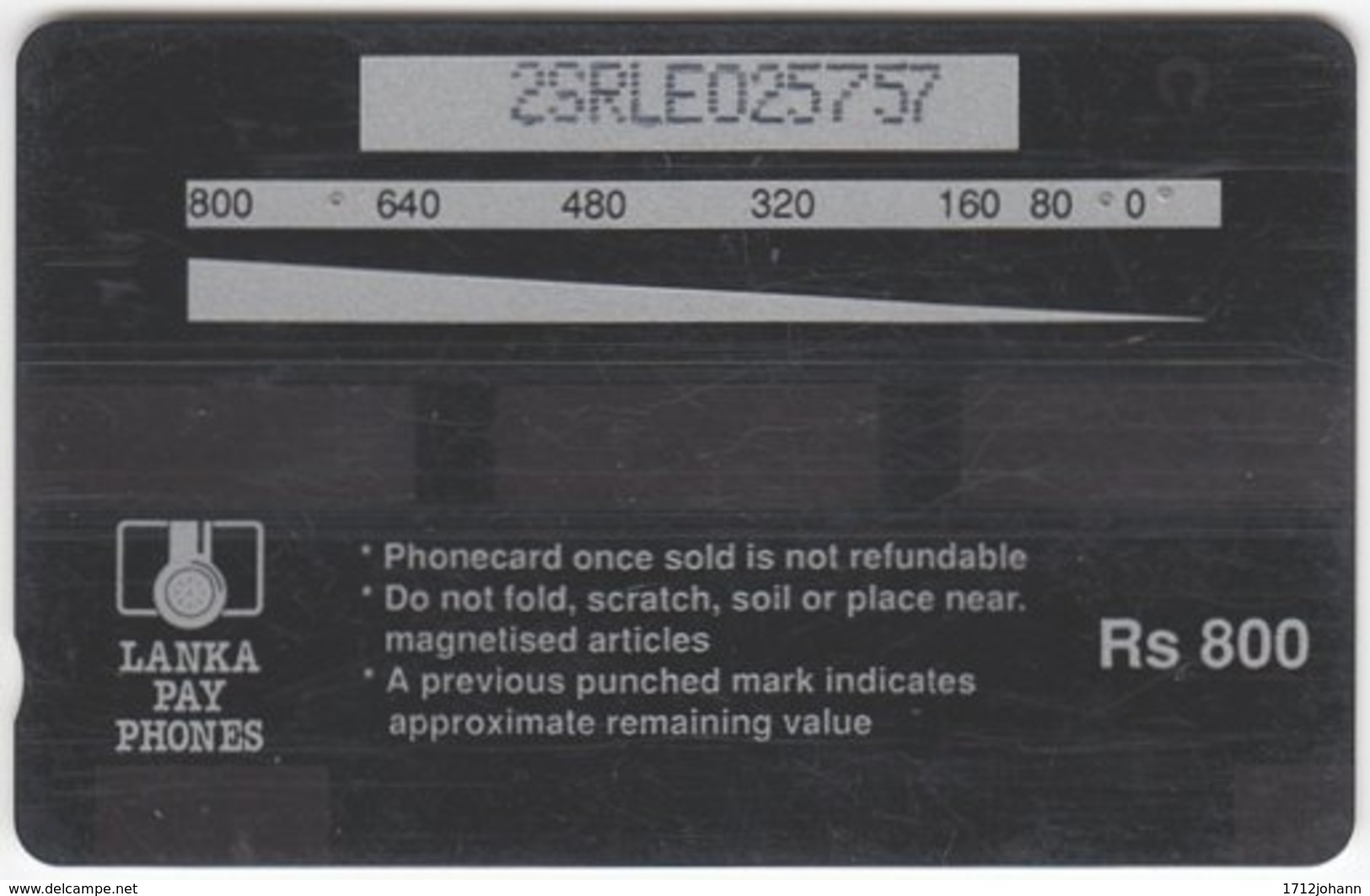 SRI LANKA A-096 Magnetic LankaPayPhones - Culture, Ruins - 2SRLE - Used - Sri Lanka (Ceilán)