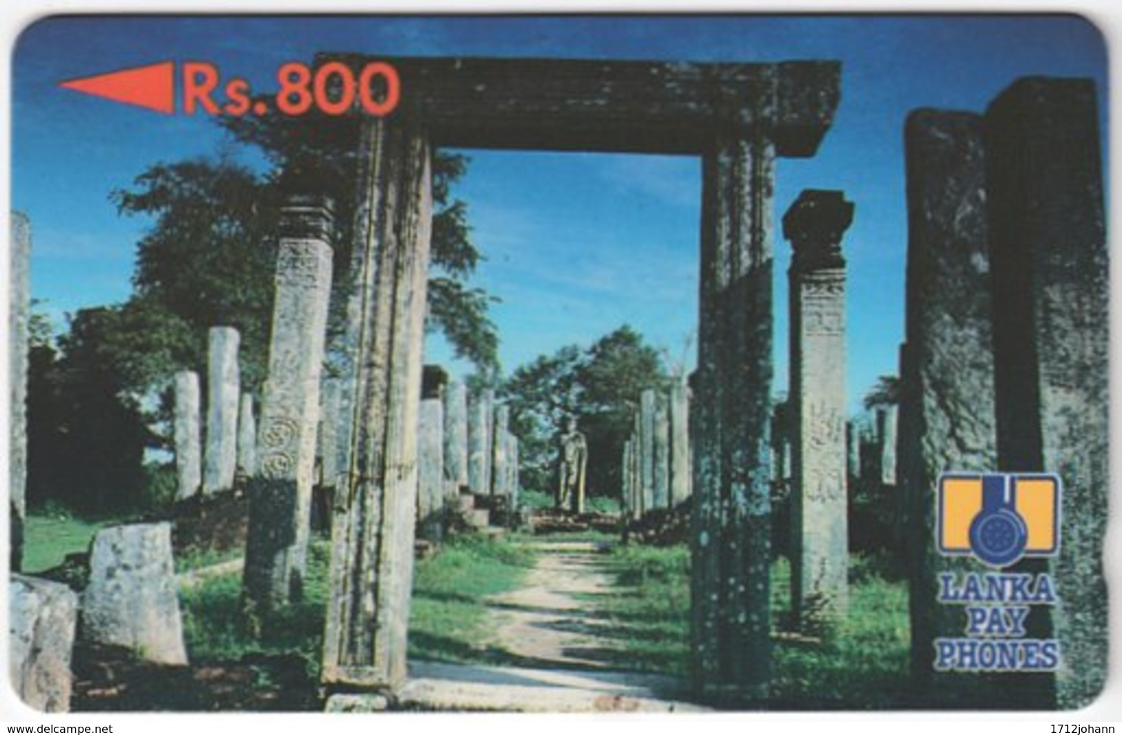 SRI LANKA A-097 Magnetic LankaPayPhones - Culture, Ruins - 2SRLE - Used - Sri Lanka (Ceylon)