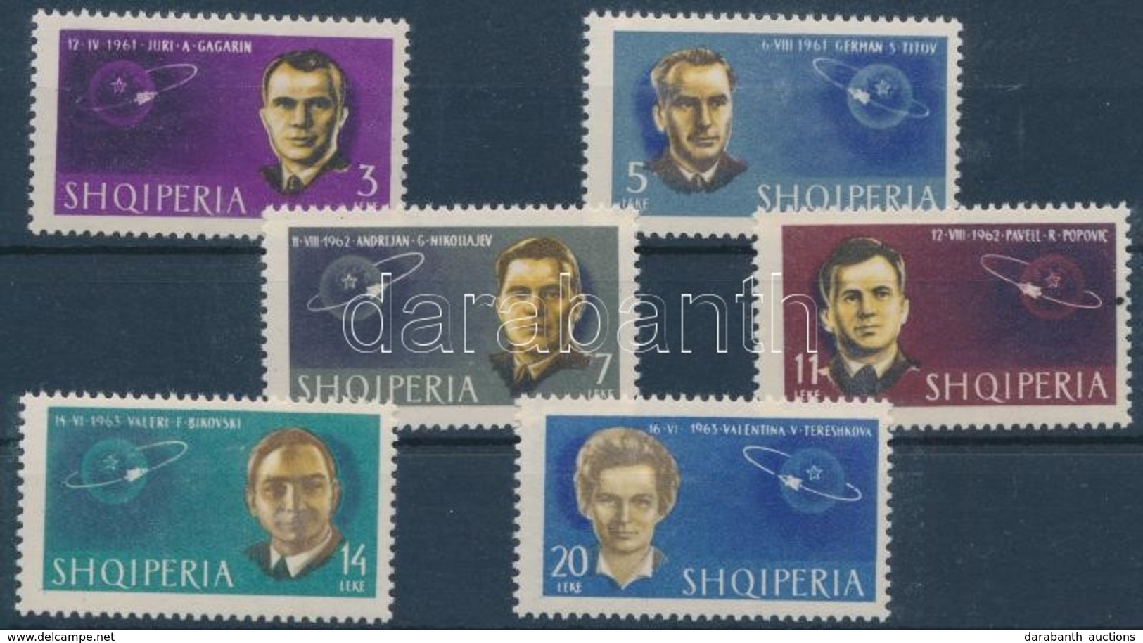 ** 1963 Szovjet űrhajósok Sor,
Soviet Astronauts Set
Mi 757-762 - Otros & Sin Clasificación