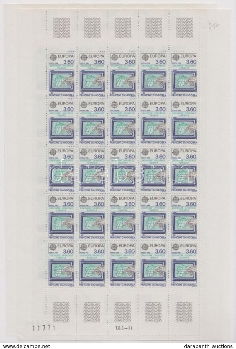 ** 1988 Europa CEPT Kisív Sor / Mi 390-391 Minisheets - Otros & Sin Clasificación