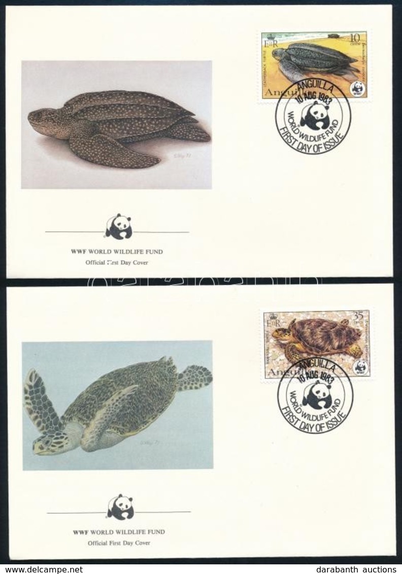 1983 WWF: Teknősök Sor 4 Db FDC-n Mi 541 A-544 A - Otros & Sin Clasificación