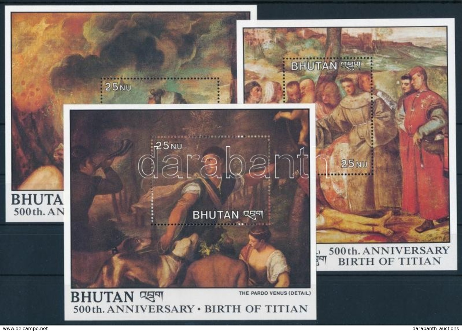 ** 1989 Tiziano Festmények Blokksor 9 értéke Mi 165-167 + 169  + 172-176 3 Db Stecklapon - Sonstige & Ohne Zuordnung