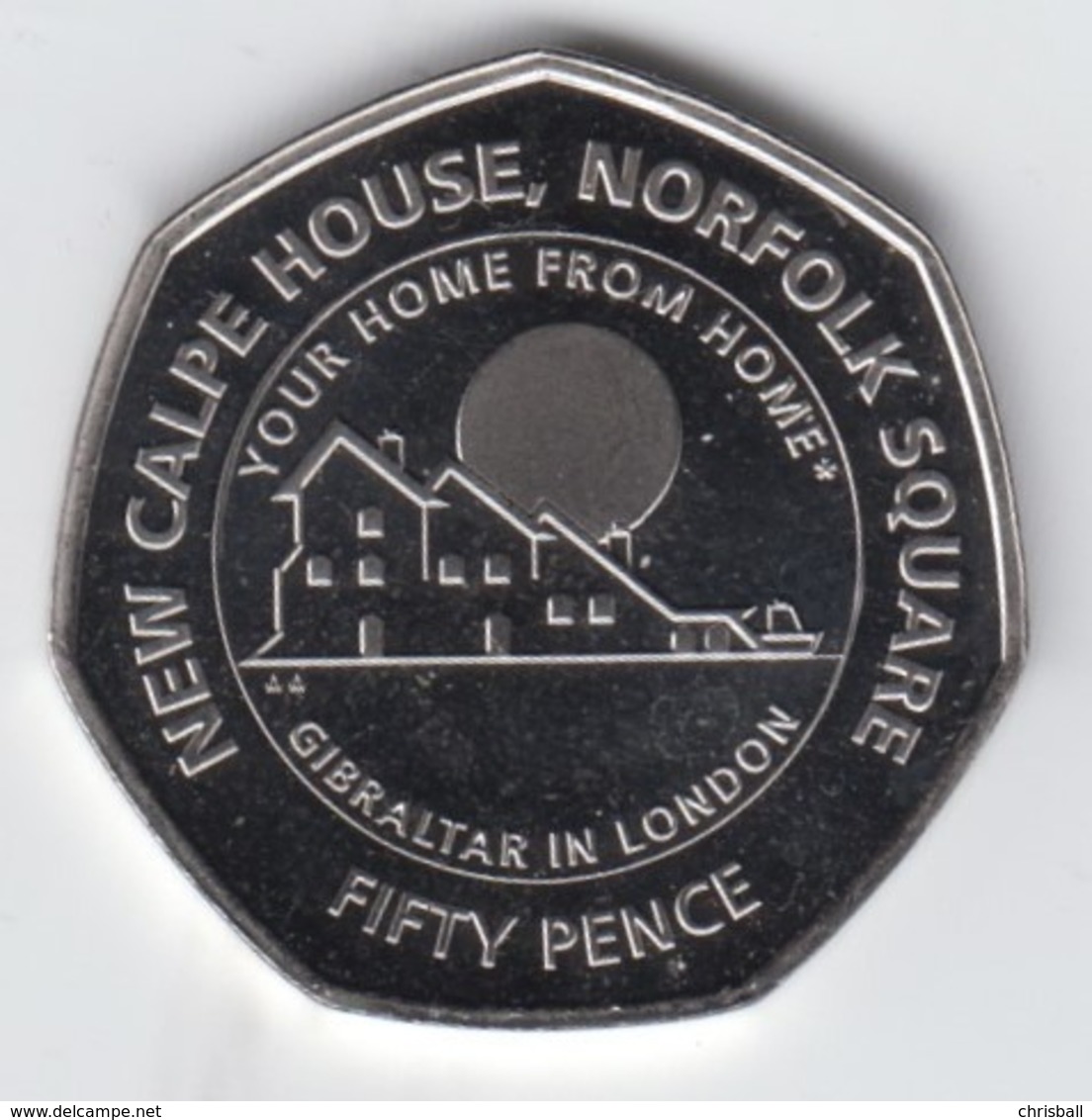 Gibraltar 50p Coin Calpe House 'Diamond Finish' - Gibraltar