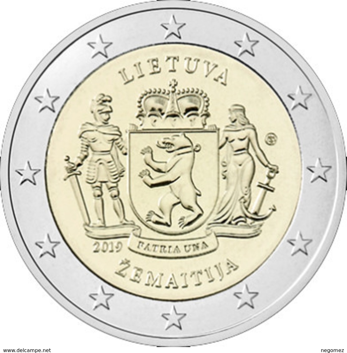 Pièce De 2 Euros Commémorative Lituanie 2019 : Zemaitija - Lituania