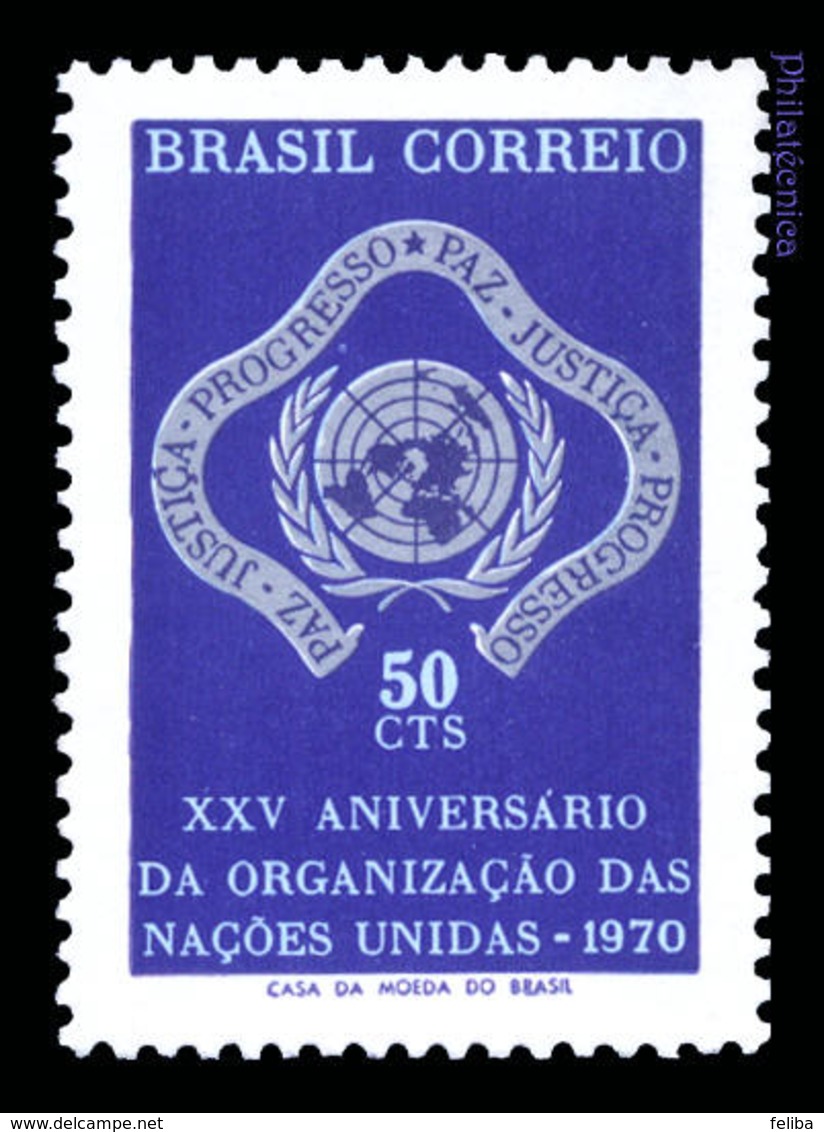 BRAZIL 1970 Mint MNH // U.N., 25th Anniversary - Nuovi