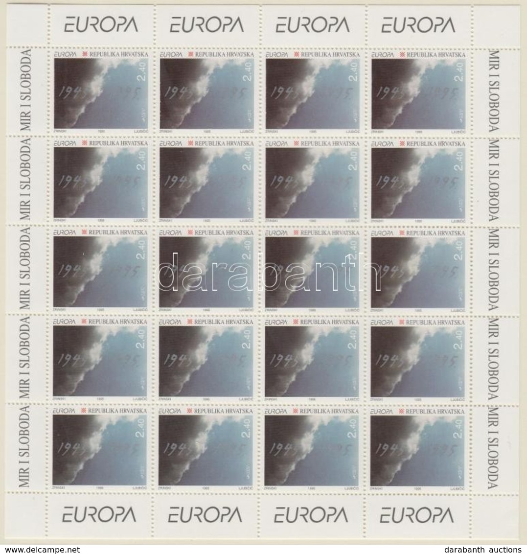 ** 1995 Europa CEPT Kisív Sor / Mi 319-320 Minisheets - Otros & Sin Clasificación