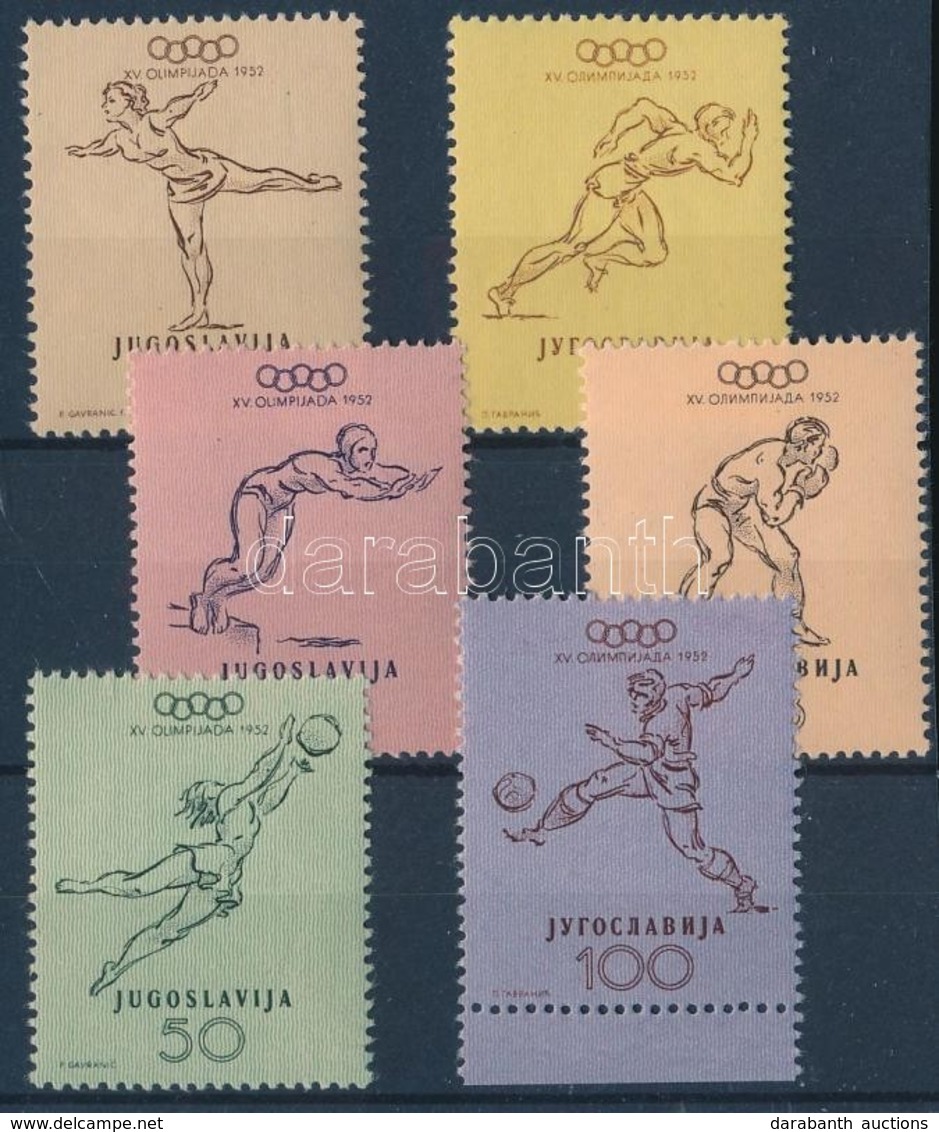 ** 1952 Nyári Olimpia, Helsinki Sor Mi 698-703 - Otros & Sin Clasificación