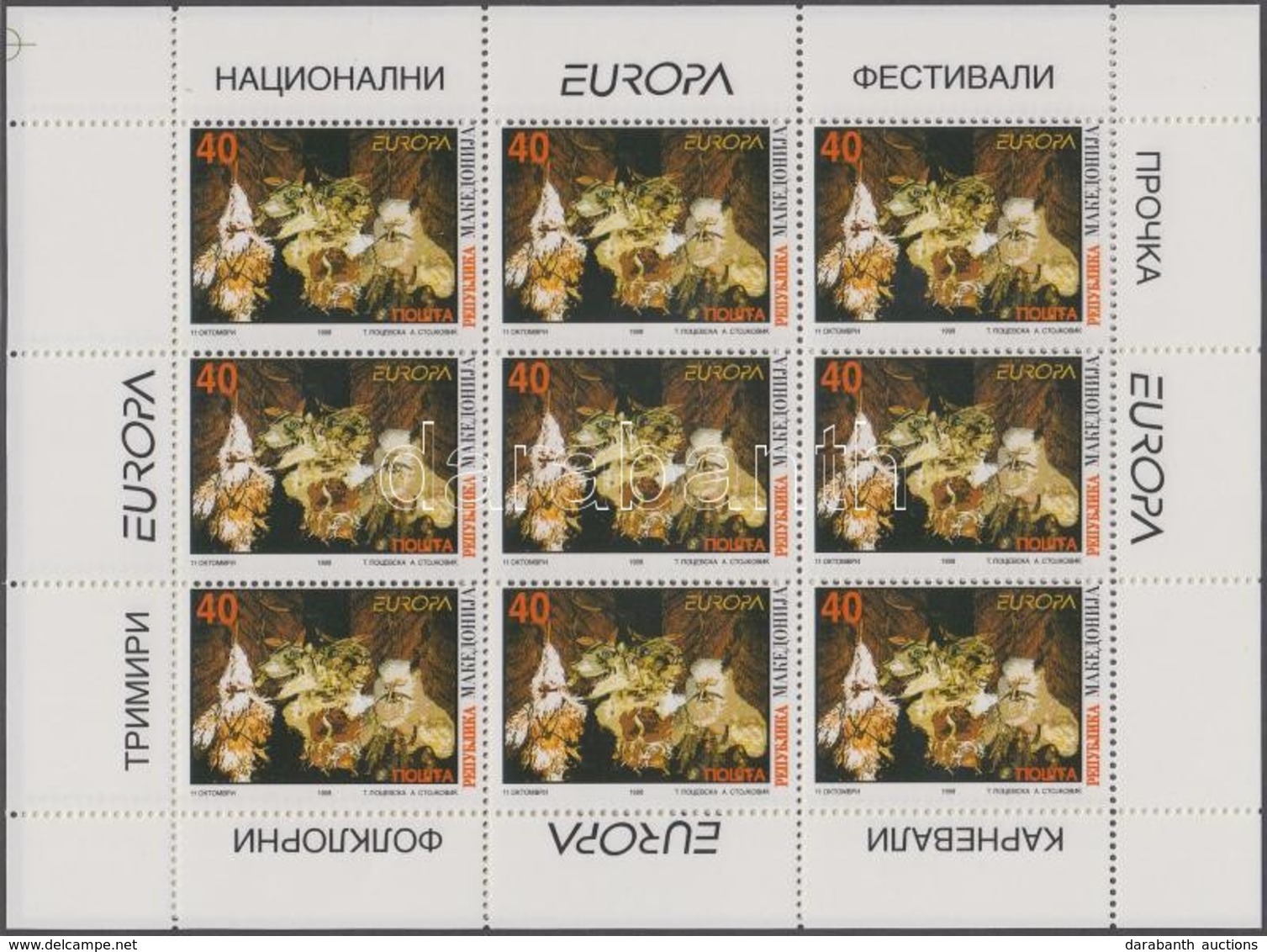 ** 1998 Europa CEPT Kisív Sor / Mi 128-129 Minisheets - Otros & Sin Clasificación