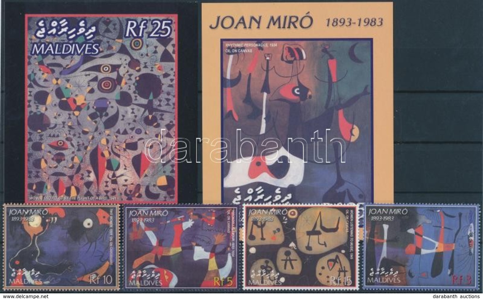 ** 2003 Joan Miró Festmények Sor + Kisív Mi 4137-4144 + Blokksor Mi 539-540 - Otros & Sin Clasificación