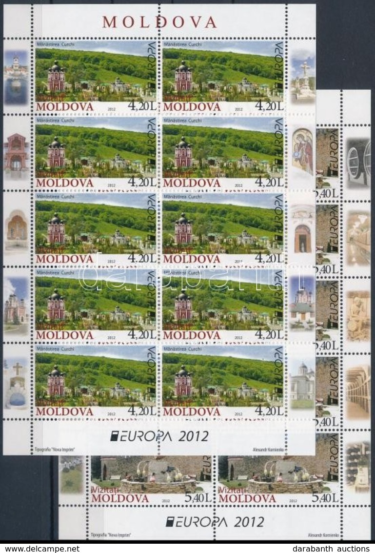 ** 2012 Europa CEPT Látogasson Moldáviába Mi 793-794 Kisívpár - Otros & Sin Clasificación