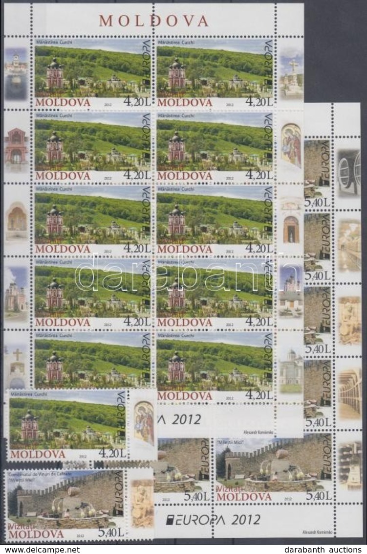 ** 2012 Europa CEPT Látogasson Moldáviába Mi 793-794 + Kisívpár - Autres & Non Classés