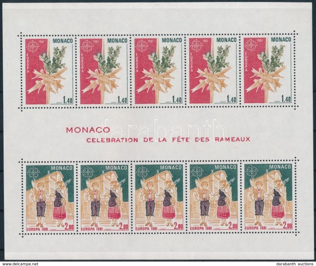 ** 1981 Europa CEPT Folklór Blokk,
Europa CEPT Folklore Block
Mi 17 - Otros & Sin Clasificación