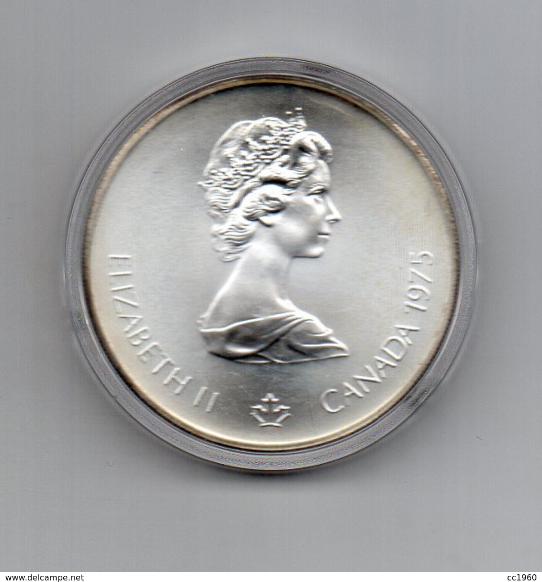 Canada - 1975 - 5 Dollari - XXI^ Olimpiadi Di Montreal Del 1976- Argento 925 - Peso 24,3 Grammi - In Capsula - (MW2633) - Canada