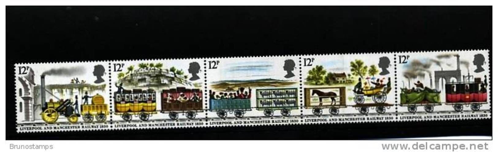 GREAT BRITAIN - 1980  RAILWAY STRIP MINT NH - Nuovi