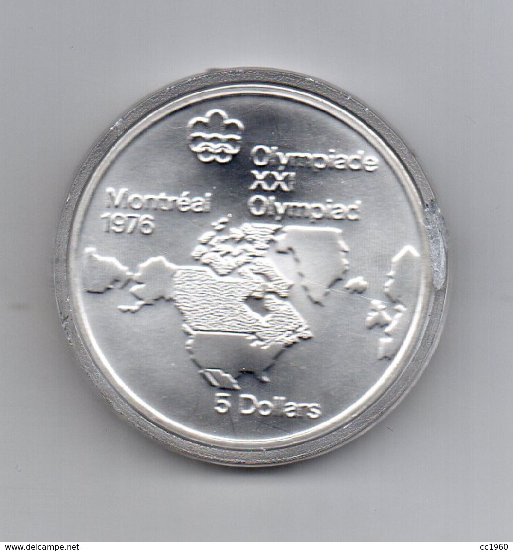 Canada - 1973 - 5 Dollari - XXI^ Olimpiadi Di Montreal Del 1976- Argento 925 - Peso 24,3 Grammi - In Capsula - (MW2634) - Canada