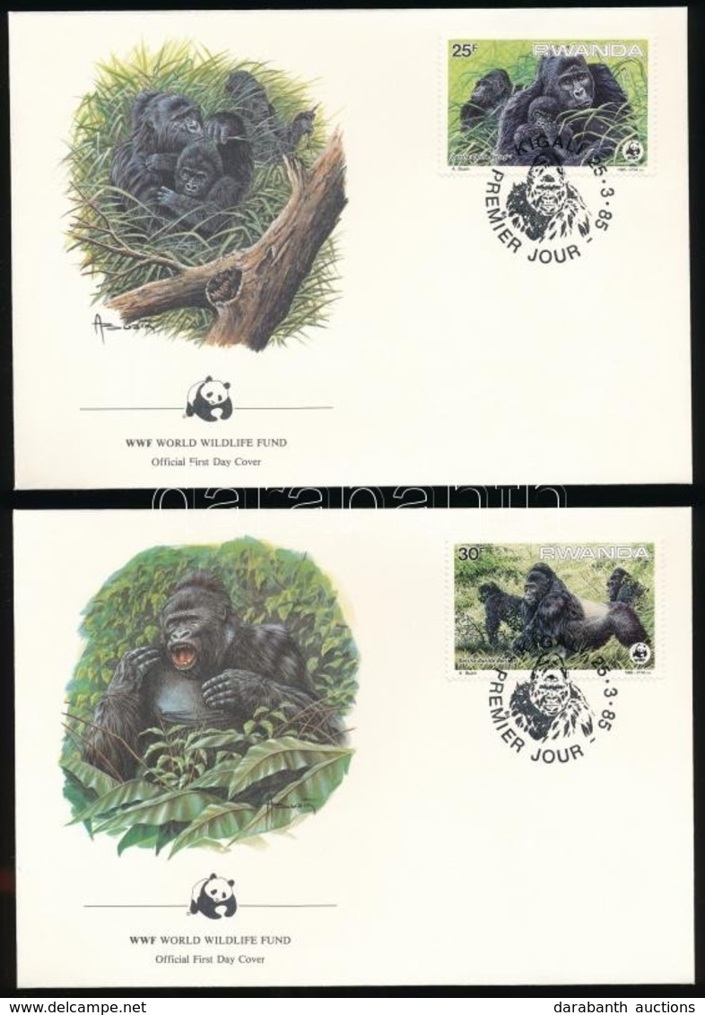 1985 WWF: Gorilla Sor + 4 Db FDC Mi 1292-1295 - Otros & Sin Clasificación