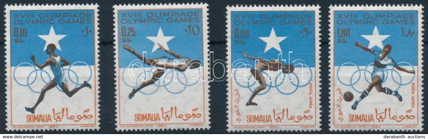 ** 1964 Nyári Olimpia  Sor Mi 60-63 + Blokk 1 - Other & Unclassified