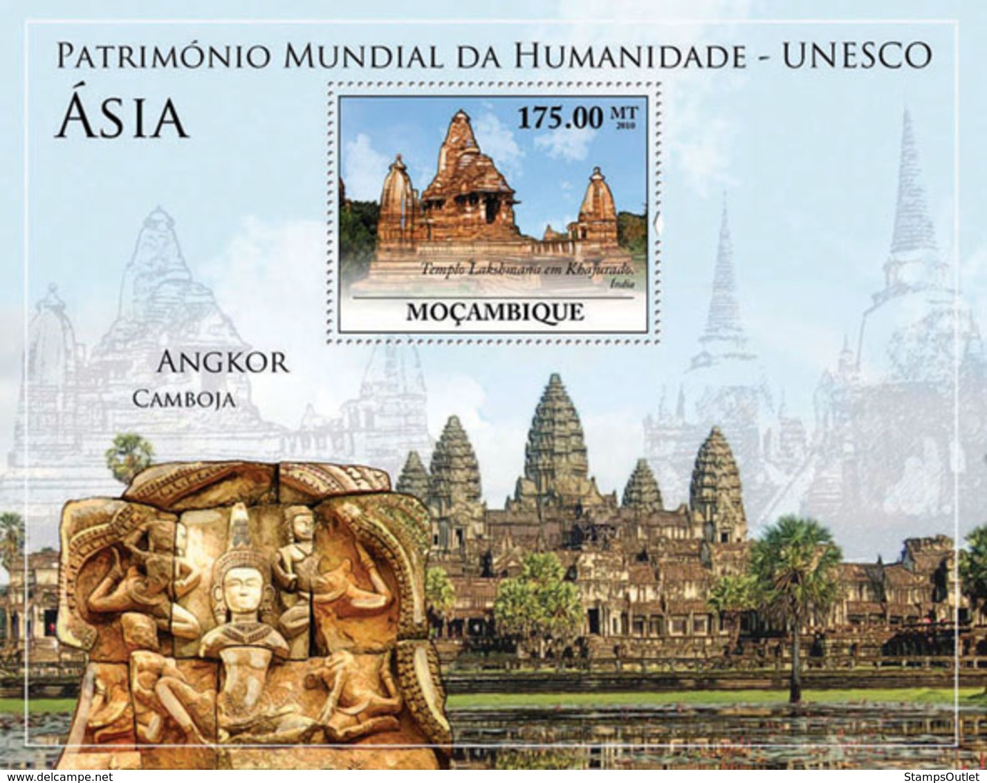 Mozambique 2010 MNH - World Heritage Site UNESCO Asia I. Sc 2069, YT 293, Mi 3943/BL351 - Mozambique