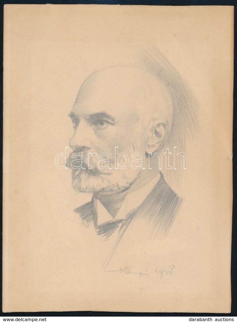 Kampis János (1886-?): Adolph W. Mozolowsky. Ceruza, Papír, Jelzett, 21×16 Cm - Otros & Sin Clasificación
