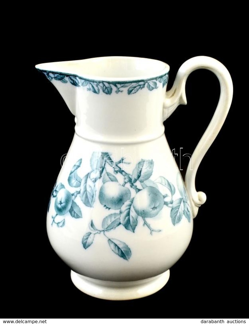 Gyümölcsmintás Porcelán Kancsó, Matricás, Jelzett, Kis Hibákkal, M: 17 Cm - Otros & Sin Clasificación