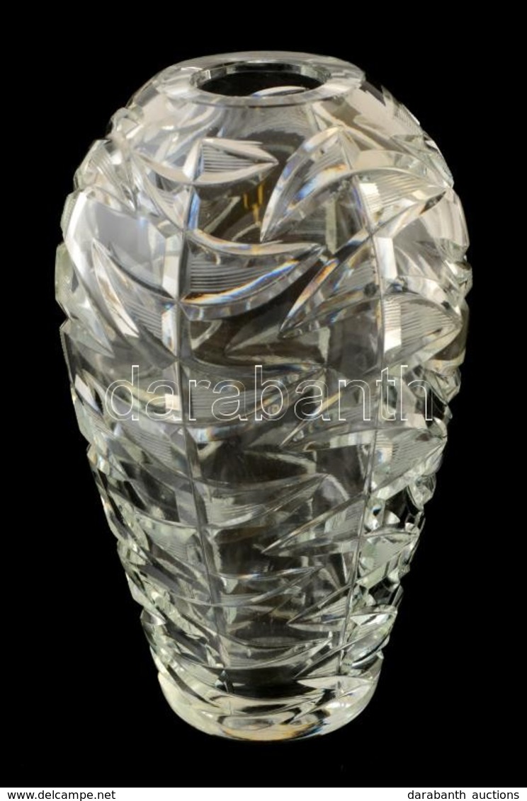 Ólomkristály Váza, Kis Hibákkal, M: 22 Cm - Vidrio & Cristal