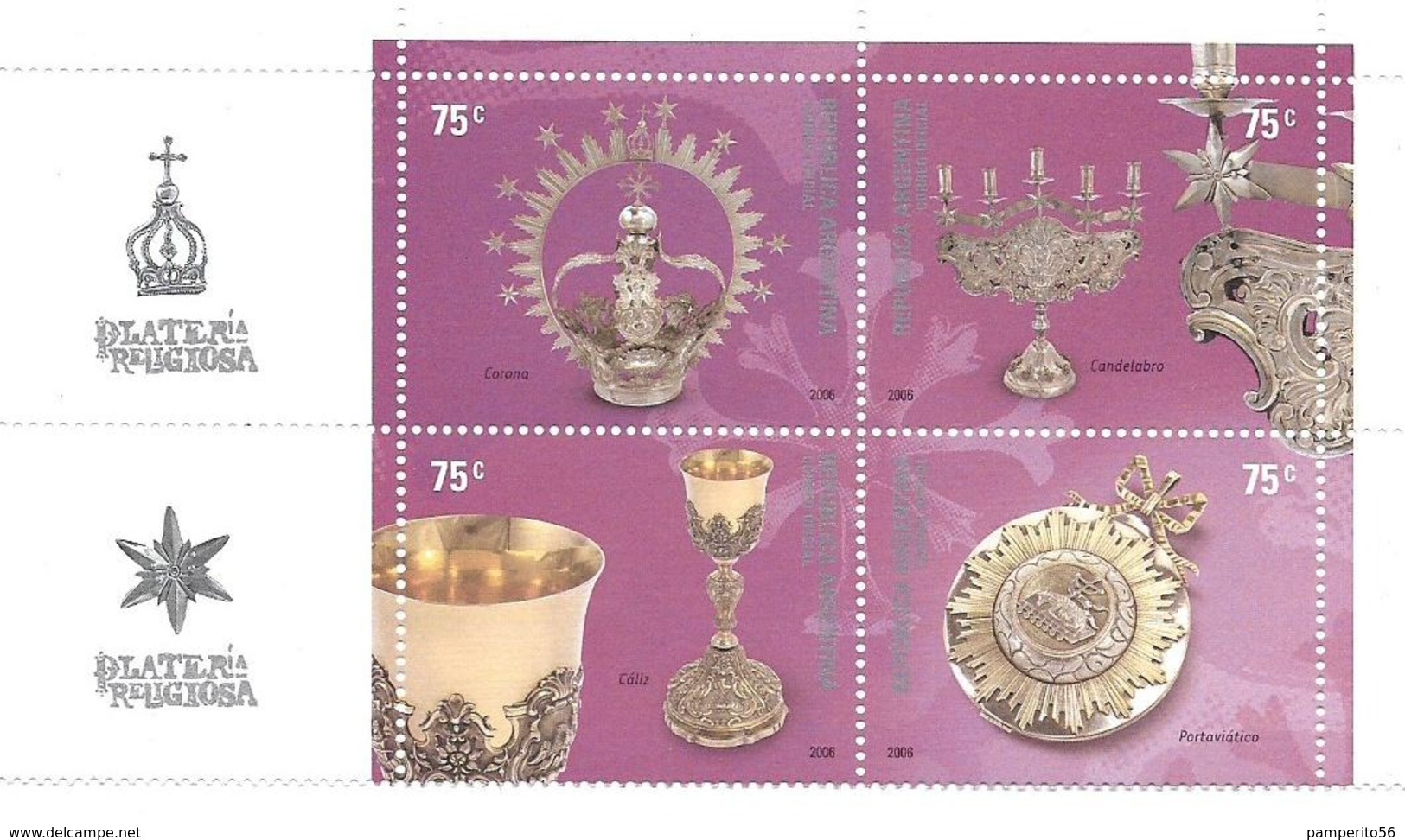 SELLOS ARGENTINA - Plateria Religiosa. Año 2006 - Unused Stamps
