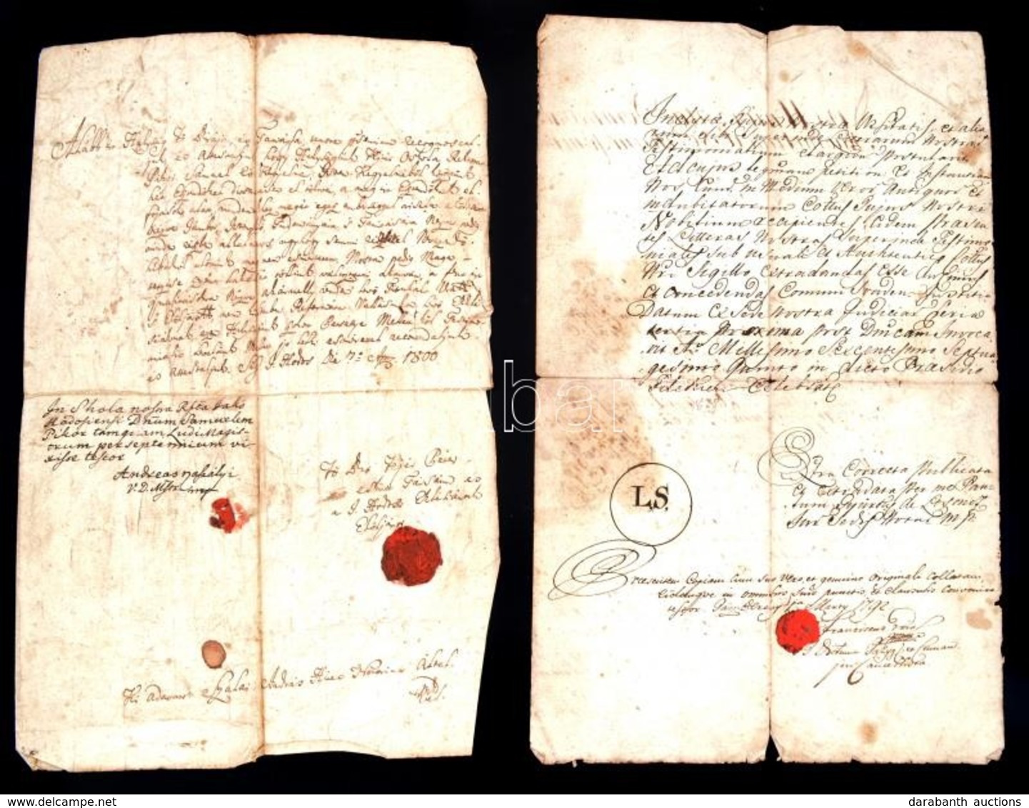 1705-1800 2 Db Okmány: Nógrádi Vármegye Közgyűlésének Nemességigazolása, Rányomott Viaszpecséttel + Hodos Település Főbí - Sin Clasificación