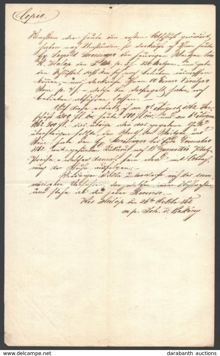 1862-1868 Haláp, 2 Db Okmány Másolata - Sin Clasificación