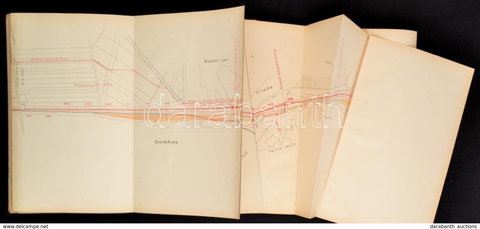 1910 M. Kir. Államvasutak: A Gombos Erdődi Vasútvonal átépítésének Szerződése és Tervdokumentációja Bekötve.  Feltételfü - Sin Clasificación