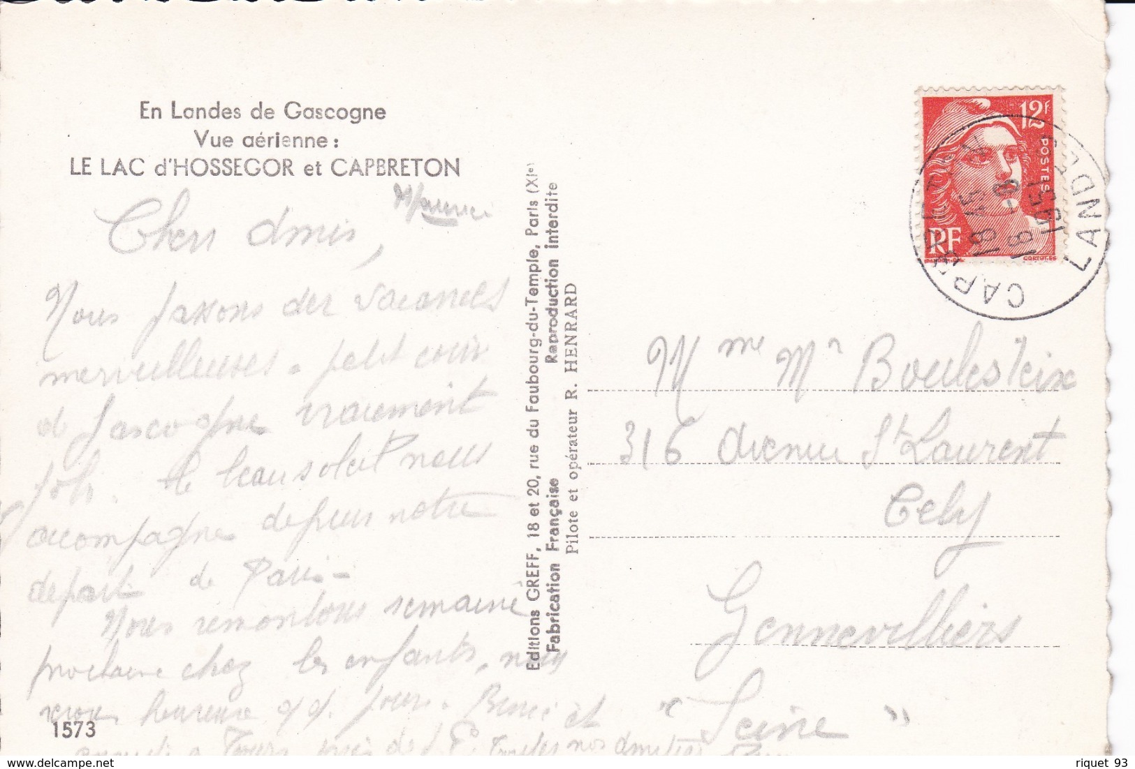 LE LAC D'HOSSEGOR Et CAPBRETON - Vue Aérienne - Capbreton
