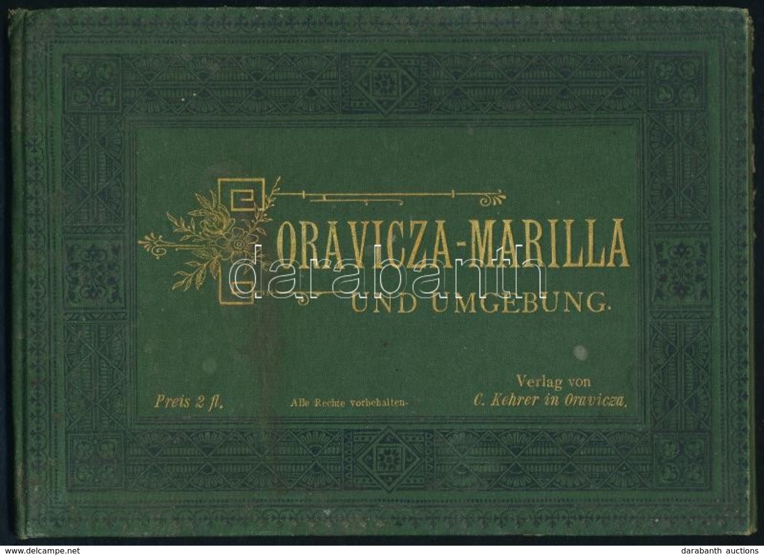 Cca 1890 Oravicza-Marilla és Környéke, 12 Db Fénynyomatot Tartalmazó Vászonkötésű, Aranyozott Fedőlapú Album, Jó állapot - Sin Clasificación