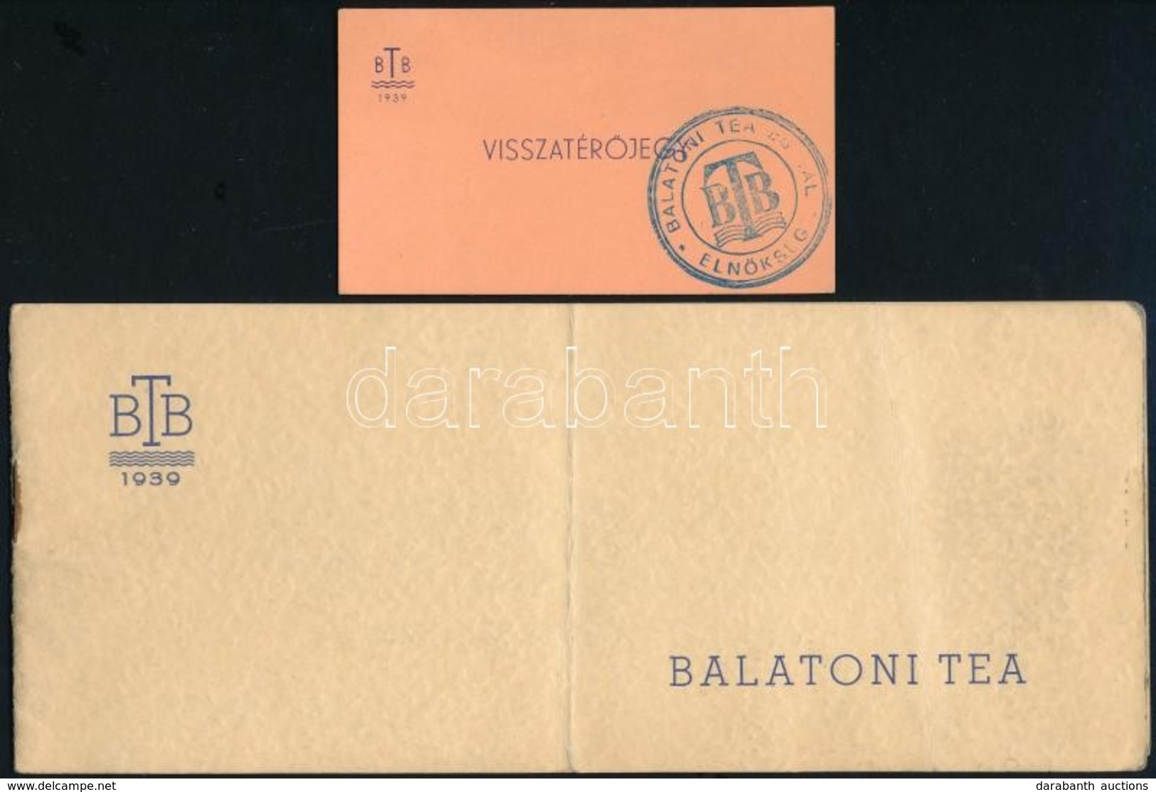 1939 Sorszámozott Meghívó és Visszatérőjegy A Felvidéki Szegény Gyerekek Balatoni Nyaraltatása Javára Rendezett Teaestél - Sin Clasificación