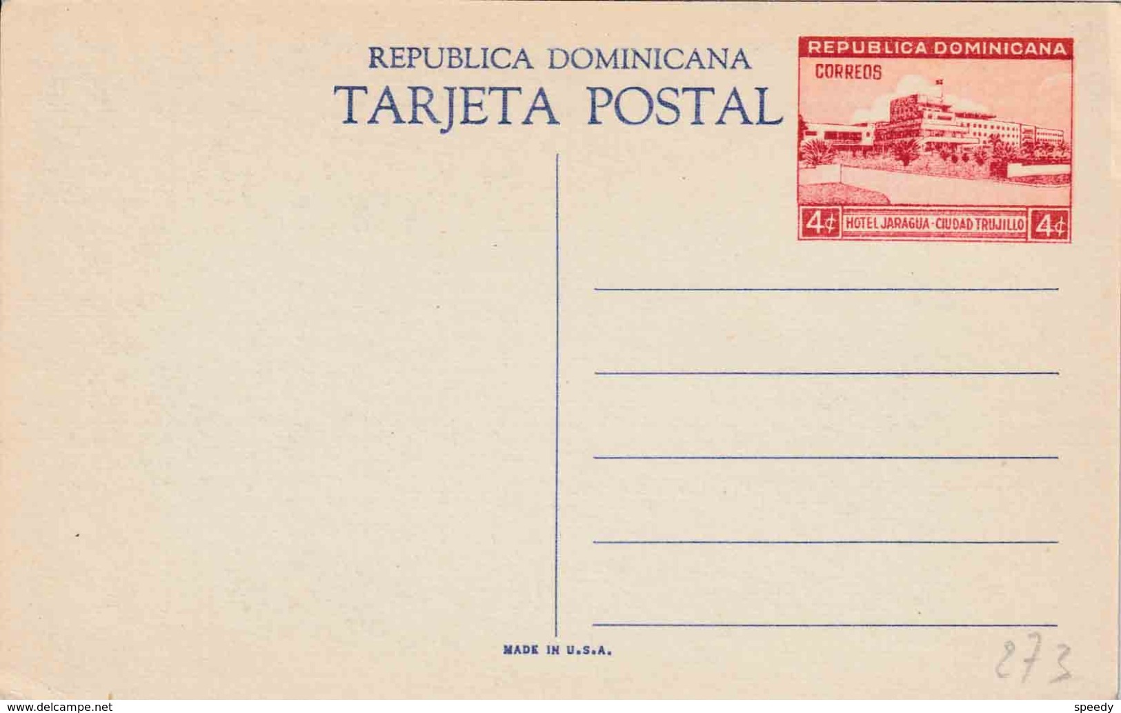 REPUBLICA DOMINICANA  Postal Card  H&G Nr 20*** (TRUJILLO  CITY) - Dominicaine (République)