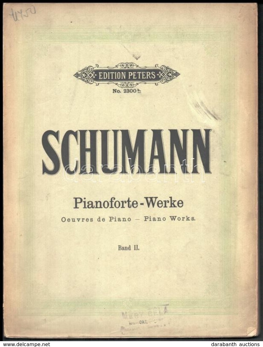 Schumann Pianoforte-Werke Band II. Kottafüzet - Other & Unclassified