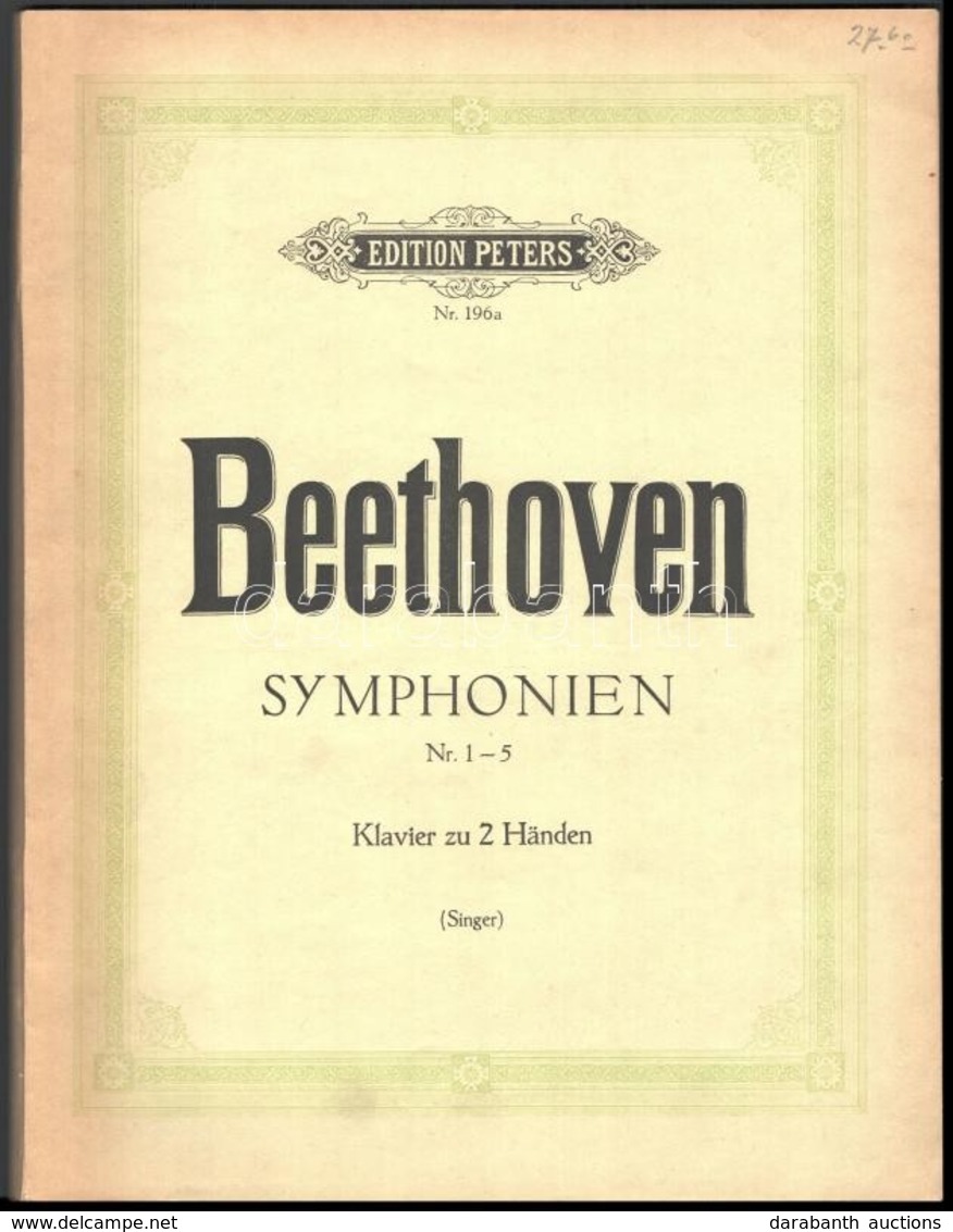 Beethoven Symphonien Für Klavier Zu 2 Händen Bearbeitet, Von Otto Singer, Band I, 151p - Other & Unclassified