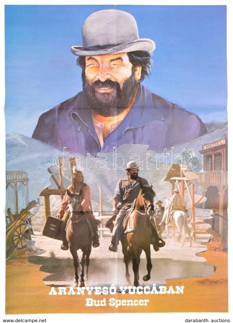 1981 Aranyeső Yuccában, Bud Spencer Moziplakát, Hajtott, 67×49 Cm - Otros & Sin Clasificación