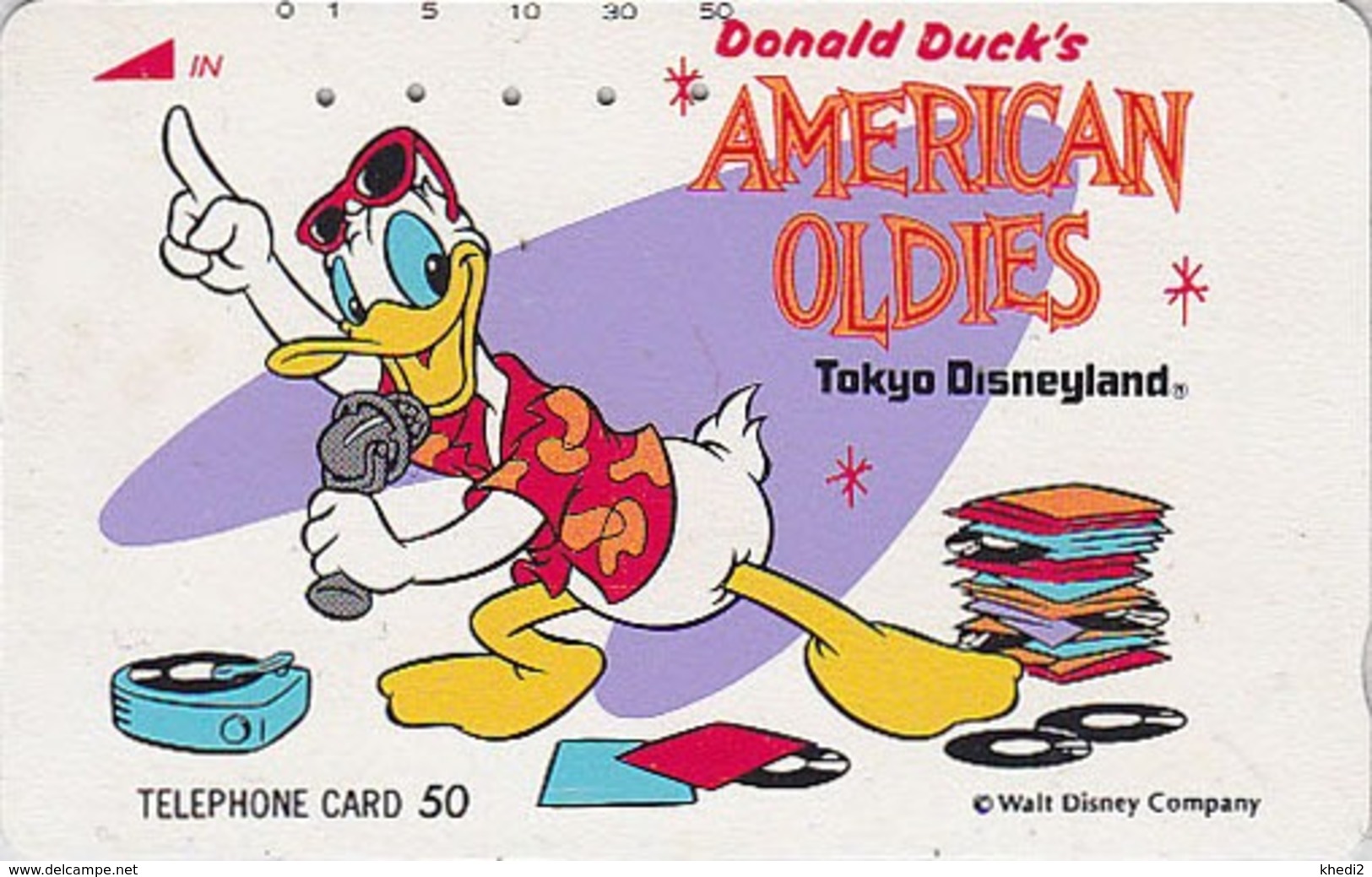 Télécarte Japon DISNEY / 110-85786 - Disneyland / Série American Oldies - Canard DONALD DUCK Musique - Japan Phonecard - Disney