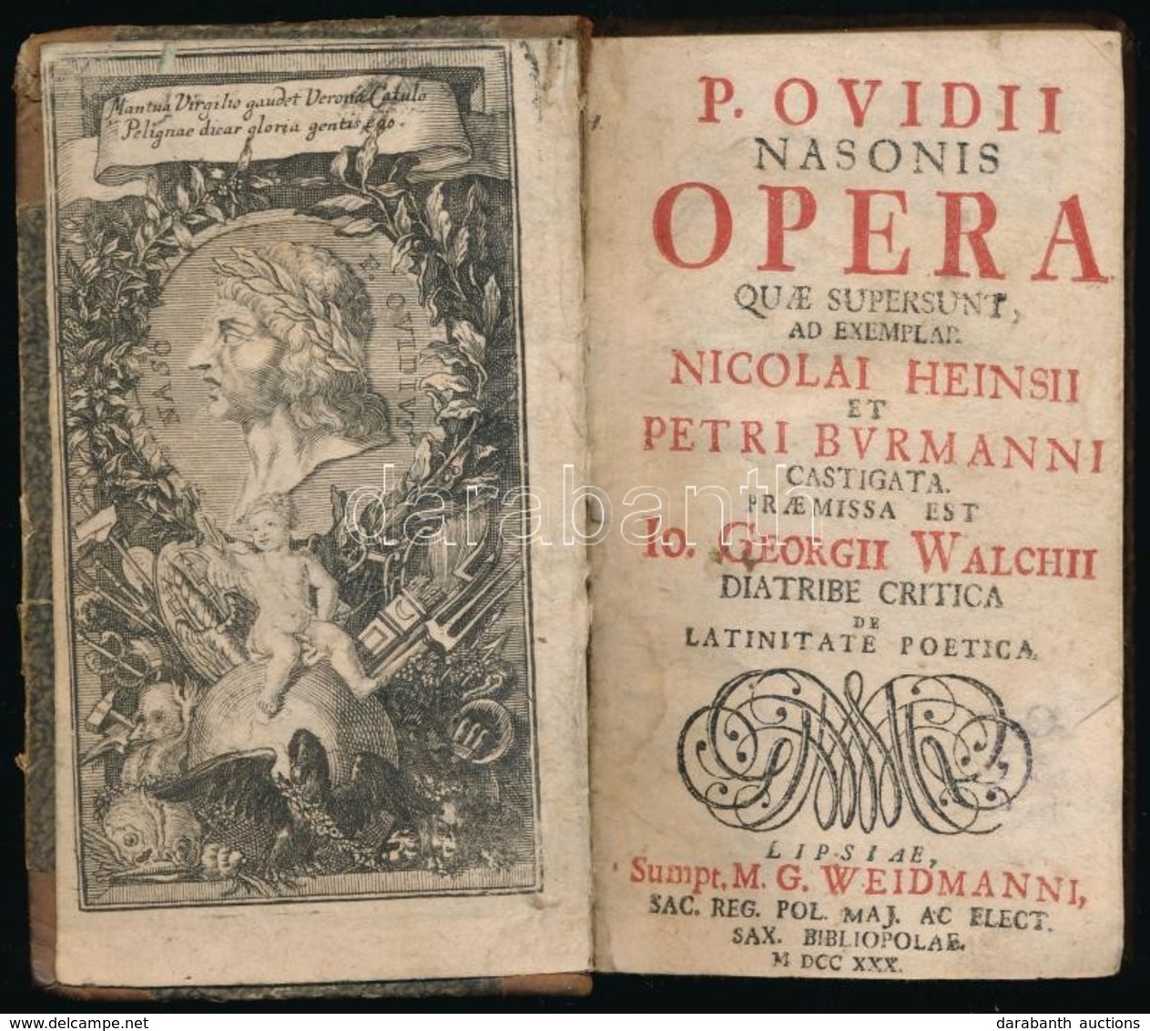 P. Ovidii Nasonis Opera, Quae Supersunt, Ad Exemplar. Nicolai Heinsii Et Petri Burmanni Castigata. Praemissa Est Io. Geo - Sin Clasificación