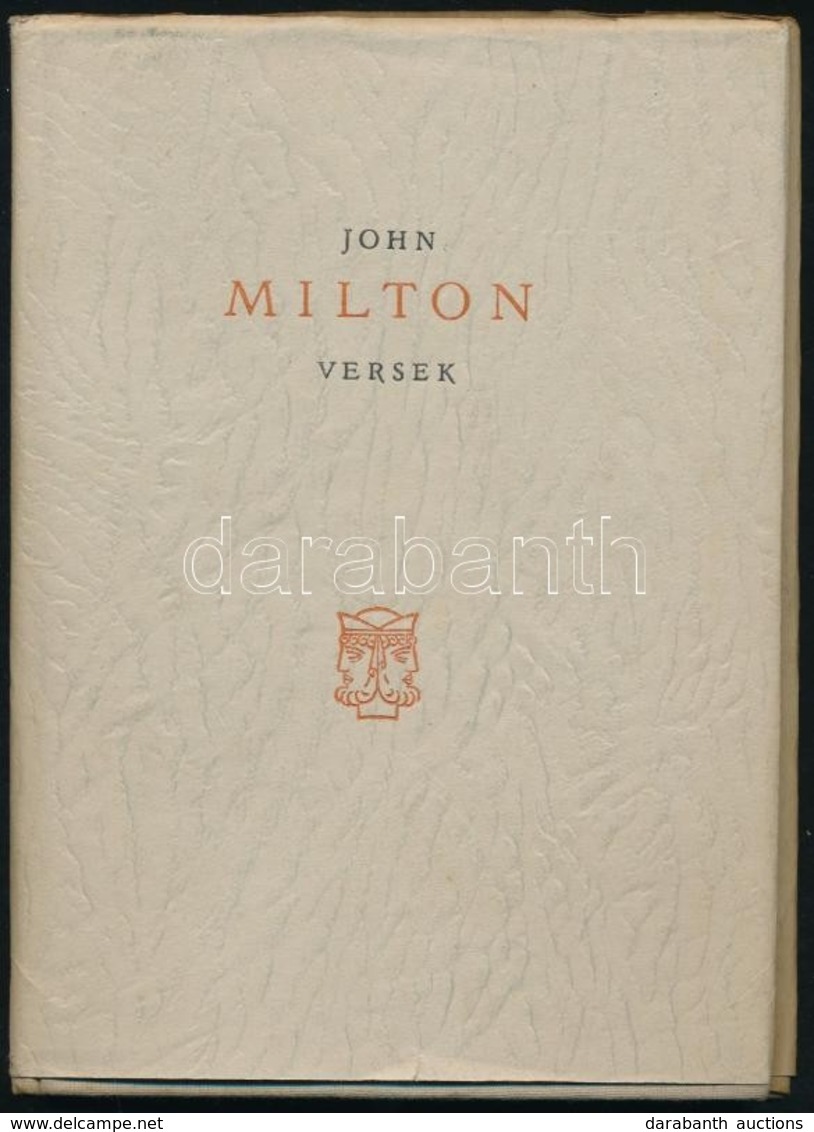 John Milton: Versek. Poems. Janus Könyvek. Bp., 1958, Európa. Angol és Magyar Nyelven. Kiadói Egészvászon-kötés, Kiadói  - Sin Clasificación