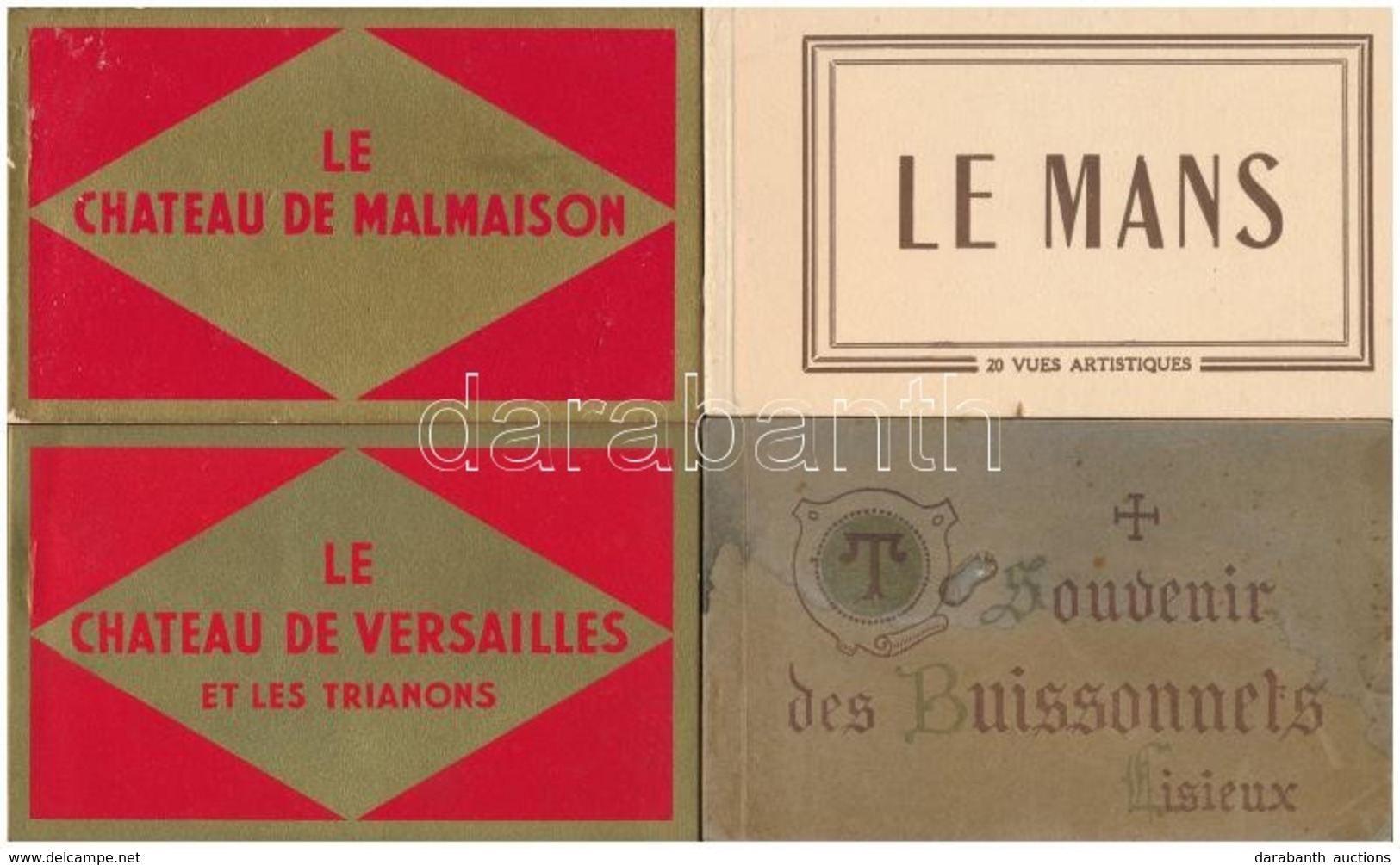 ** 7 Db RÉGI Francia Képeslap Füzet: Kb. 130 Lappal összesen / 7 Pre-1945 Unused French Town-view Postcard Booklets: Cca - Sin Clasificación