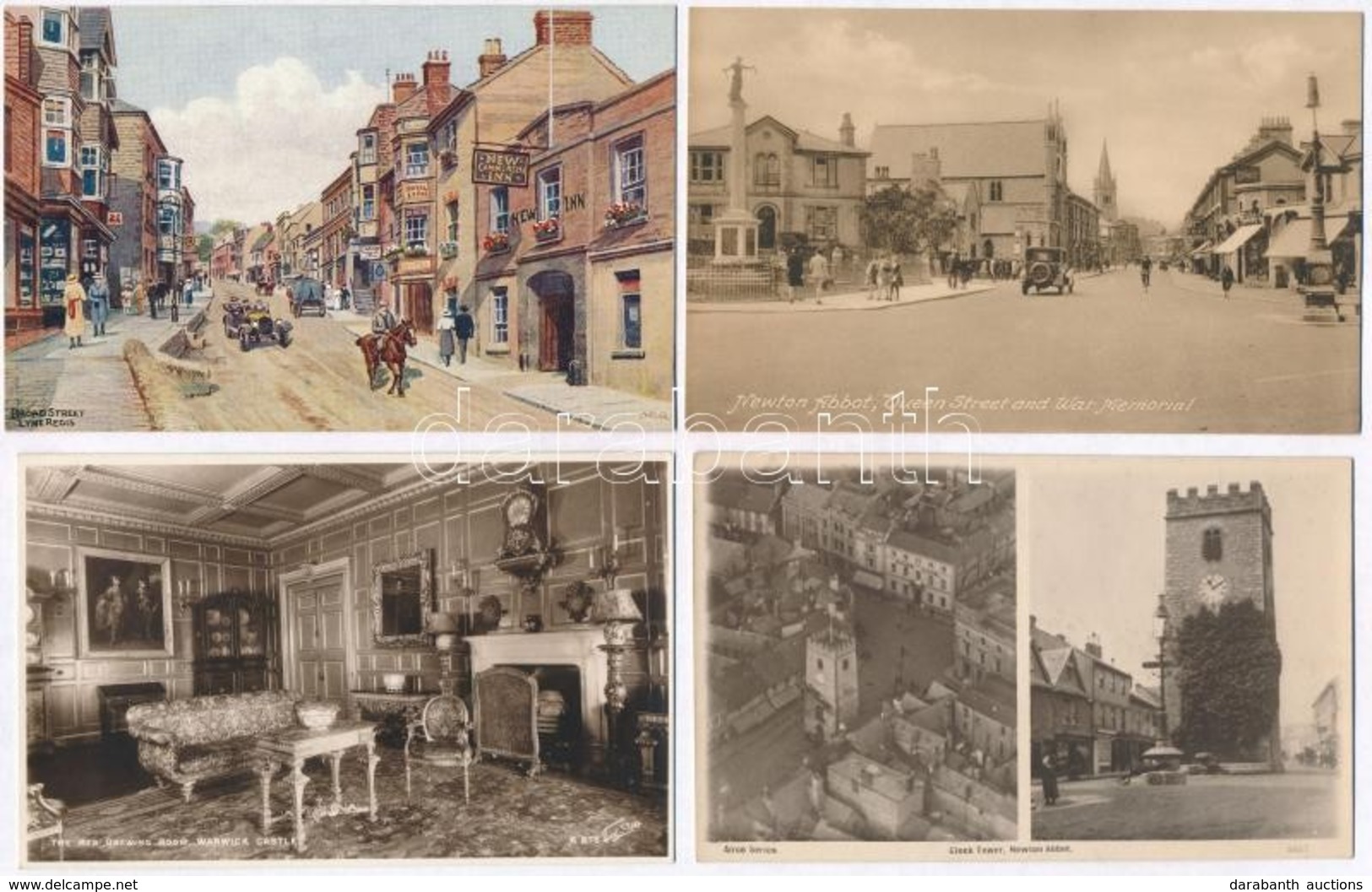 ** 33 Db RÉGI Használatlan Angol Vidéki Városképes Lap / 33 Pre-1945 Unused British Rural Town-view Postcards - Sin Clasificación