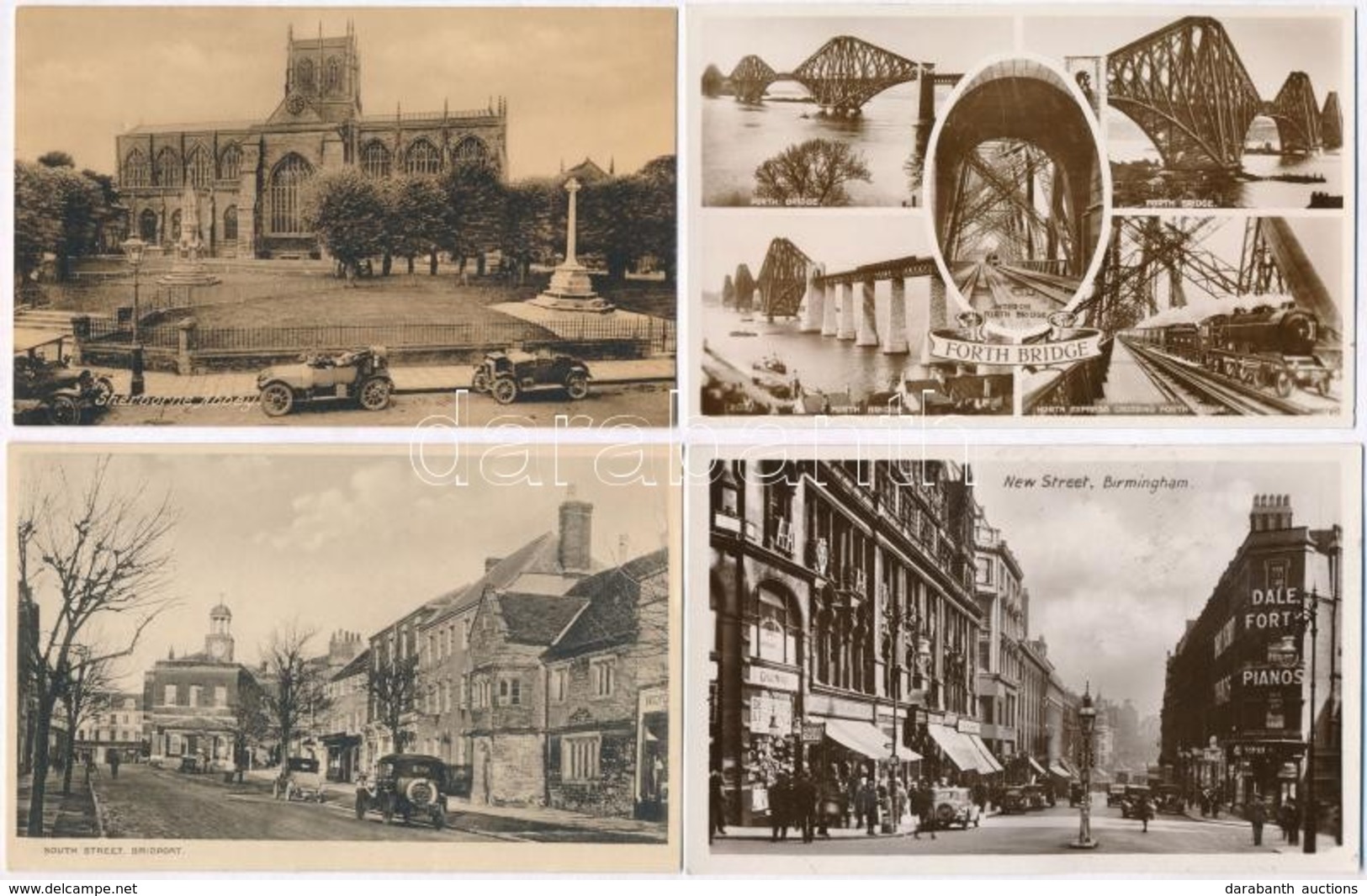 ** 30 Db RÉGI Használatlan Angol Vidéki Városképes Lap / 30 Pre-1945 Unused British Rural Town-view Postcards - Sin Clasificación