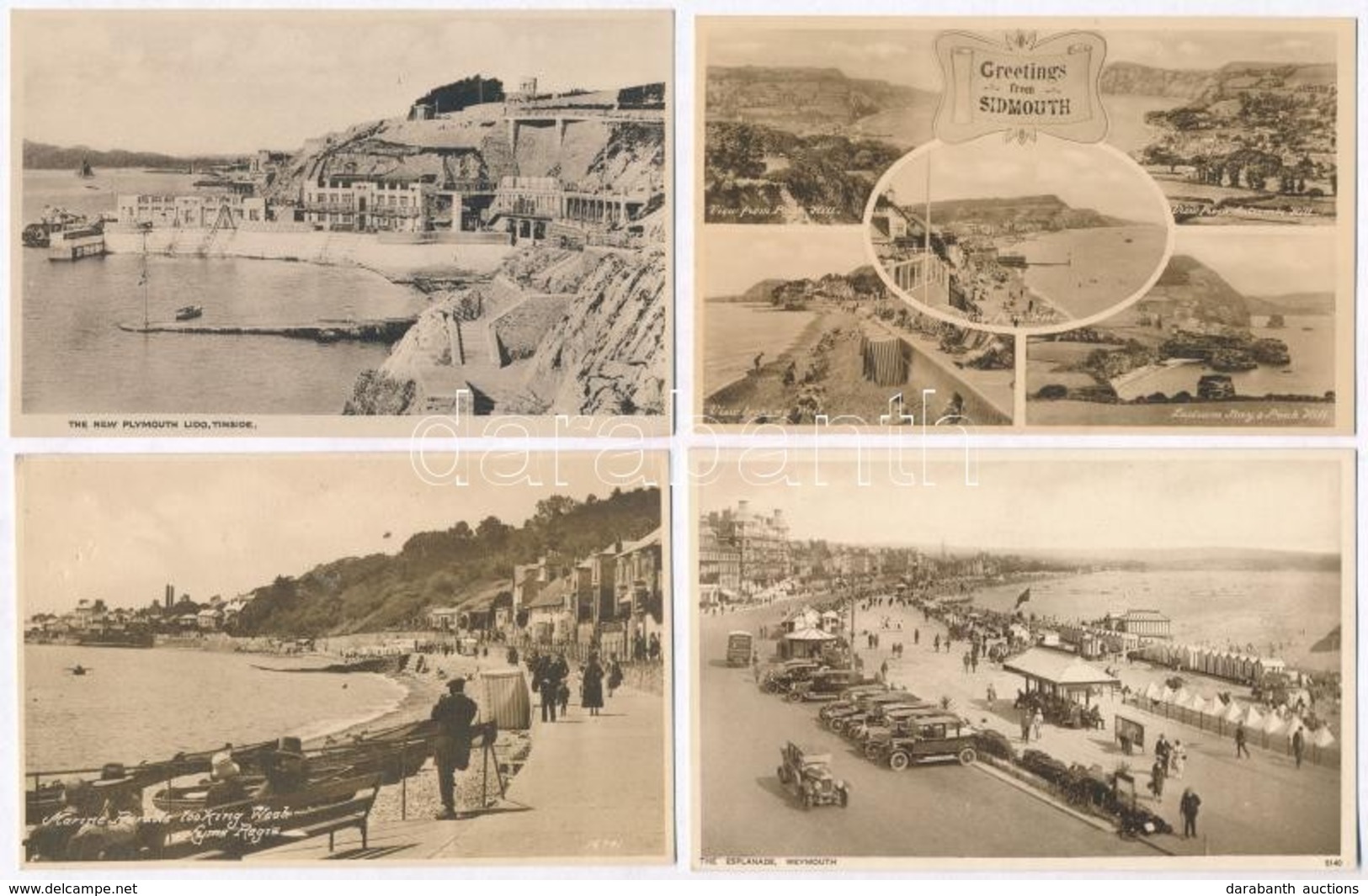 ** 20 Db RÉGI Használatlan Angol Tengerparti Városképes Lap / 20 Pre-1945 Unused British Seaside Town-view Postcards - Sin Clasificación